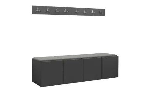 Cuier Hol Luca 14, Grafit/Gri - Manila 16