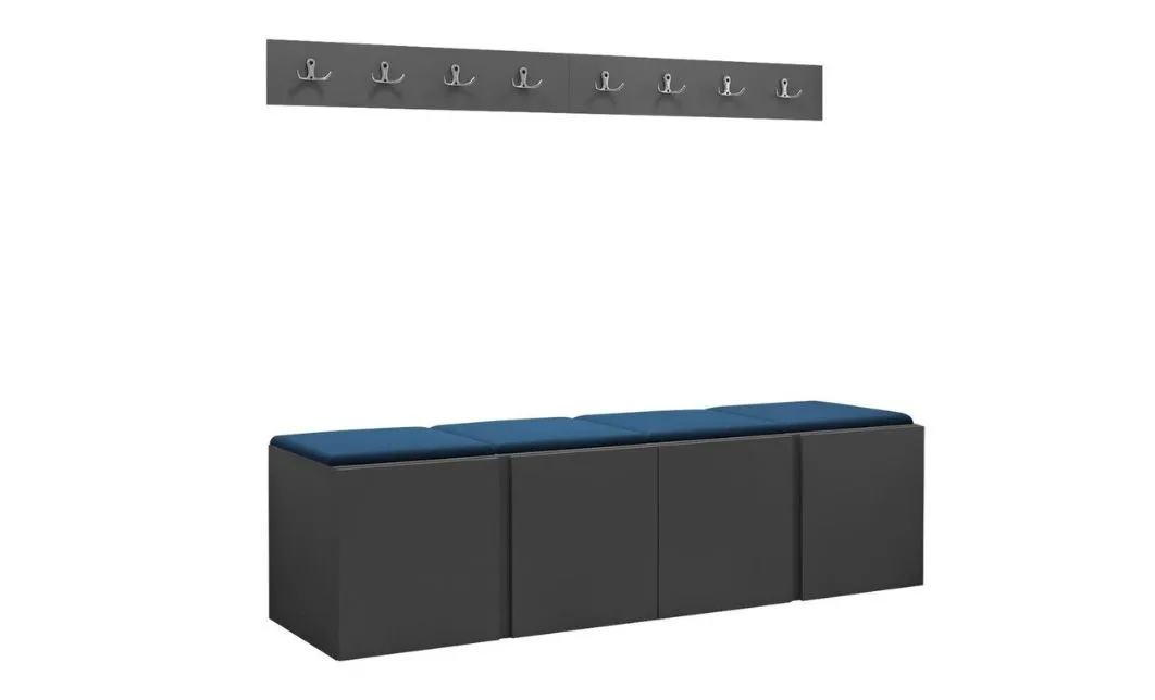 Cuier Hol Luca 14, Grafit/Albastru - Manila 26 1