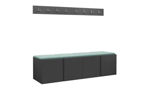 Cuier Hol Luca 14, Grafit/Verde menta - Manila 11