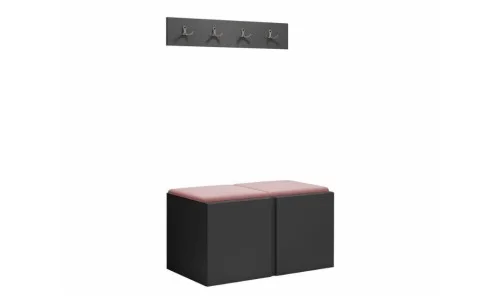 Cuier Hol Luca 15, Grafit/Roz - Manila 09