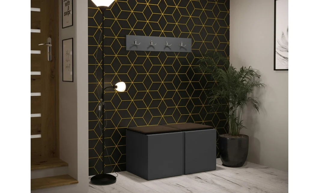 Cuier Hol Luca 15, Grafit/Maro - Manila 04