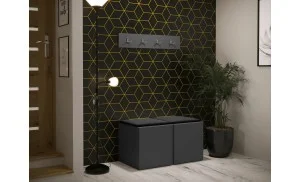 Cuier Hol Luca 15, Grafit/Negru - Manila 18