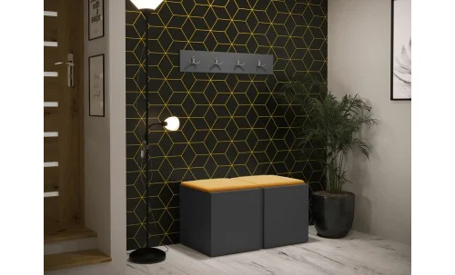 Cuier Hol Luca 15, Grafit/Galben - Manila 32