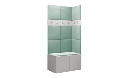 Cuier Hol Luca 9, Alb/Verde menta - Manila 11