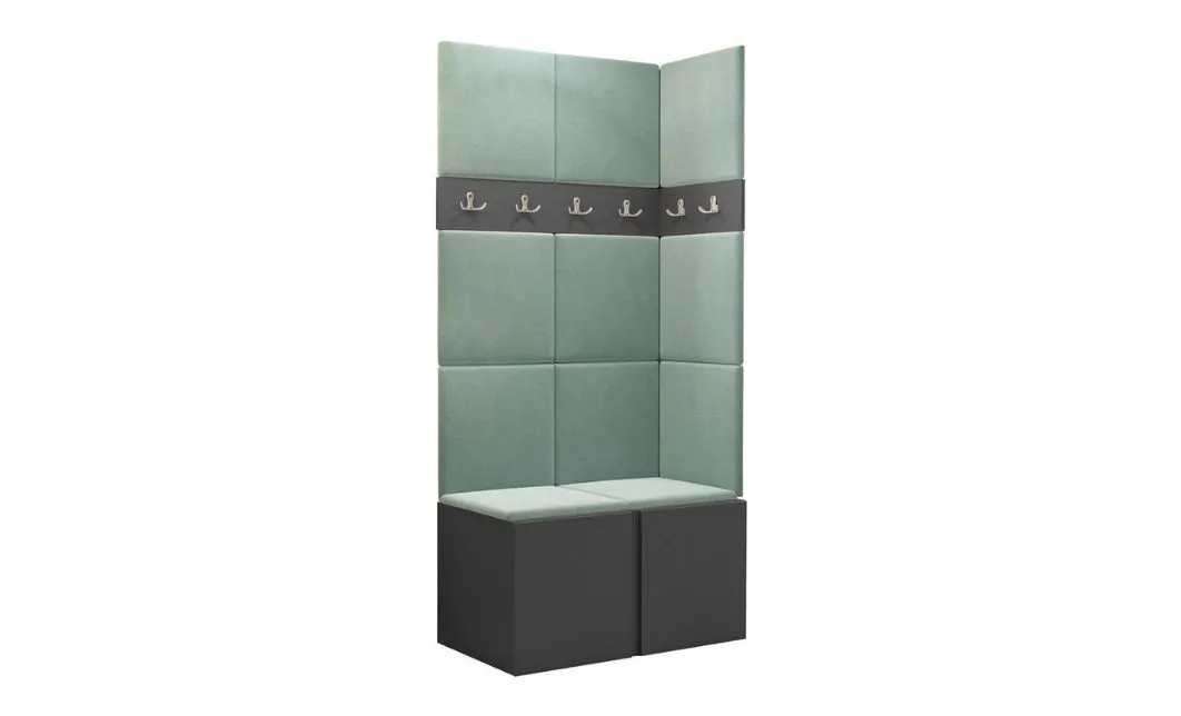 Cuier Hol Luca 9, Grafit/Verde menta - Manila 11 1