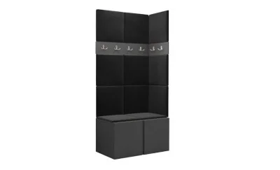 Cuier Hol Luca 9, Grafit/Negru - Manila 18