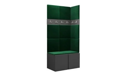 Cuier Hol Luca 9, Grafit/Verde - Manila 35