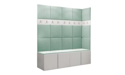 Cuier Hol Luca 12, Alb/Verde menta - Manila 11