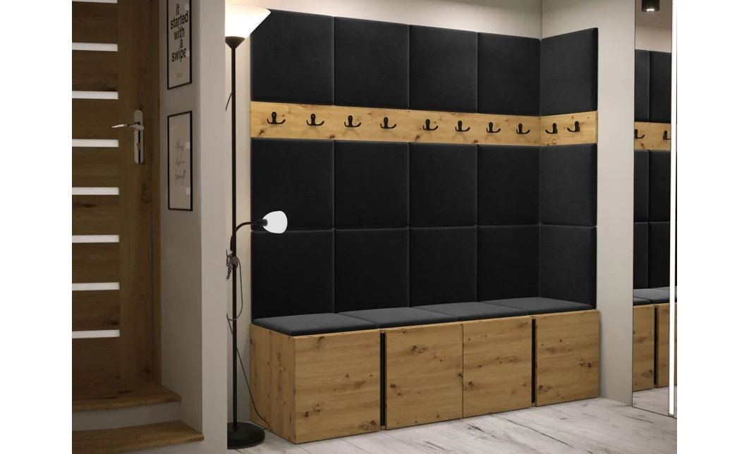 Cuier Hol Luca 12, Artisan/Negru - Manila 18