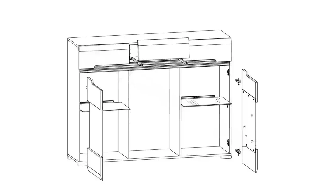 Dulap Living Azteca KOM2W1D3S 2
