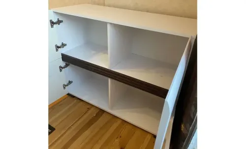 Comodă Living Azteca REG4D cu 4 Uși, Albă