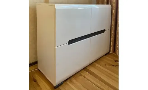 Comodă Living Azteca REG4D cu 4 Uși, Albă