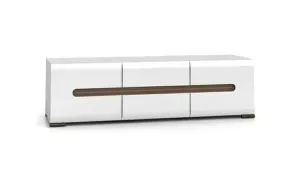 Comodă TV Azteca RTV2D2S cu 2 Sertare și 2 Uși, Albă