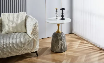 Masuta Cafea KJCT059 Gray Marble Masuta Cafea KJCT059 Gray Marble