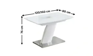 Masa Living Extensibila Alb KJT380 