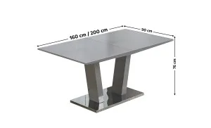 Masa Living Extensibila Gri KJT382 