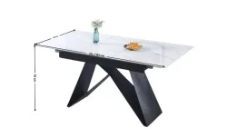 Masa Living  Extensibila Blat Ceramic Alb KJT417