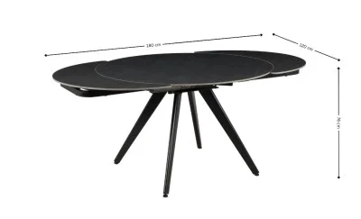 Masa Living Extensibila Blat Ceramic Gri DTM0403CR 