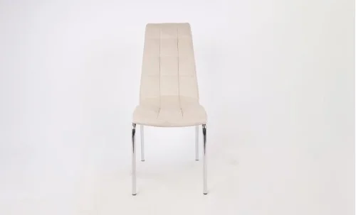 Set Masă Living Extensibilă DTM0101 Blat Ceramic Gri cu 4 Scaune Tapițate F630 Bej