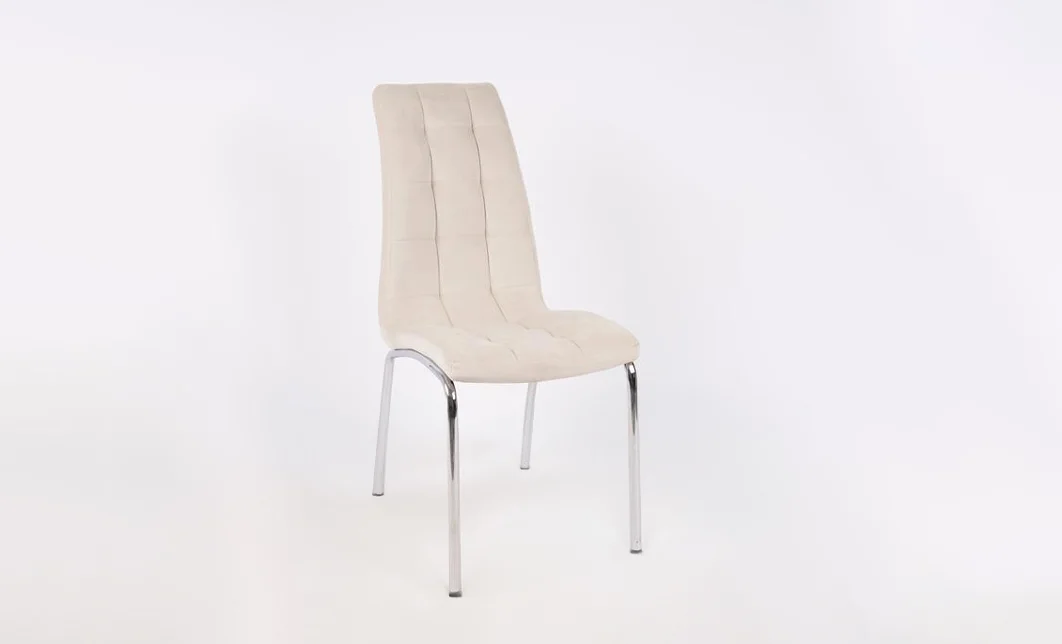 Set Masă Living Extensibilă DTM0101 Blat Ceramic Gri cu 4 Scaune Tapițate F630 Bej