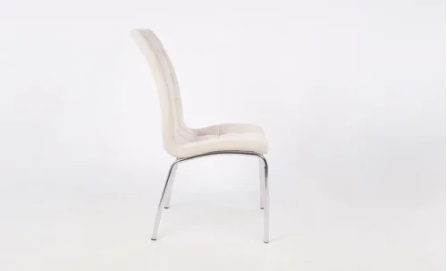 Set Masă Living Extensibilă DTM0101 Blat Ceramic Gri cu 4 Scaune Tapițate F630 Bej