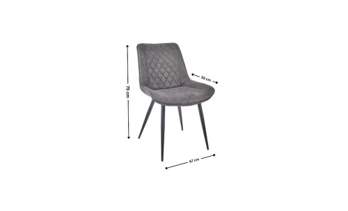 Scaun Living Tapitat J262-L, Gri