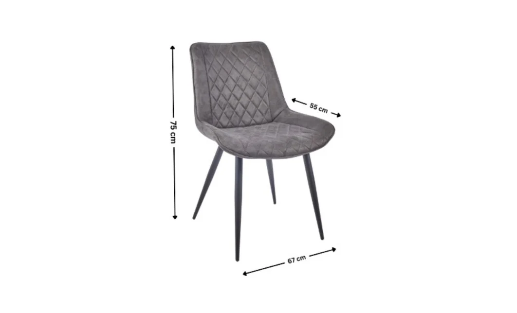 Set Masă Living Extensibilă Blat Ceramic KJT416 Alb-Cappuccino cu 4 Scaune J262-L Gri