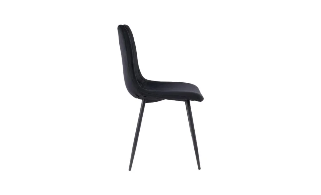 Set Masă Living Extensibilă Yense 125 Gri Lagun cu 4 Scaune Tapițate KJC0358 Negre 5