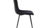Set Masă Living Extensibilă Yense 125 Gri Lagun cu 4 Scaune Tapițate KJC0358 Negre 5