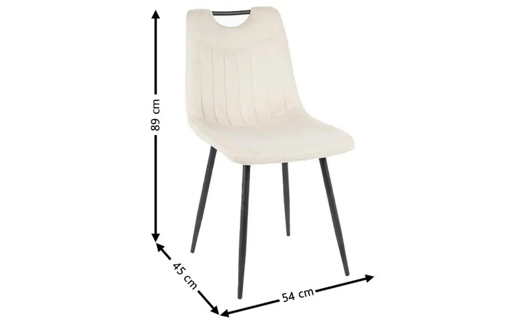 Set Masă Living Extensibilă KJT4711-1 Alb cu 4 Scaune KJC0358 Bej