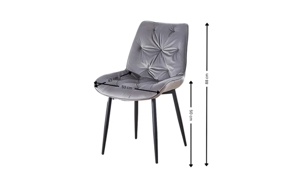 Set Masă Living Extensibilă Dobok Gri cu 4 Scaune KJC0357 Gri 5