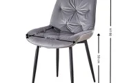 Set Masă Living Extensibilă Dobok Gri cu 4 Scaune KJC0357 Gri 5