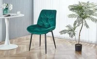 Set Masă Living Extensibilă Blat Ceramic KJT416 Alb-Cappuccino cu 4 Scaune KJC0357 Verzi