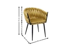 Scaun Living Tapitat KJC11 Mustar