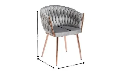 Scaun Living Tapitat KJC16 Gri