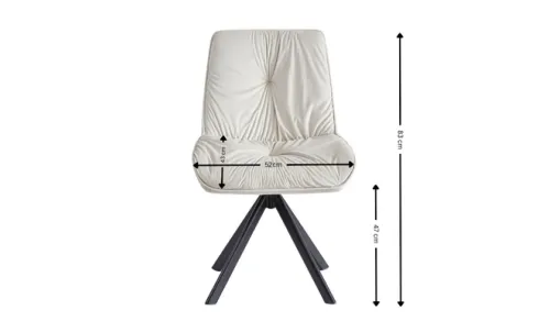 Set Masă Living Extensibilă DTM0101CS Bej cu 6 Scaune Tapițate KJC356 Bej