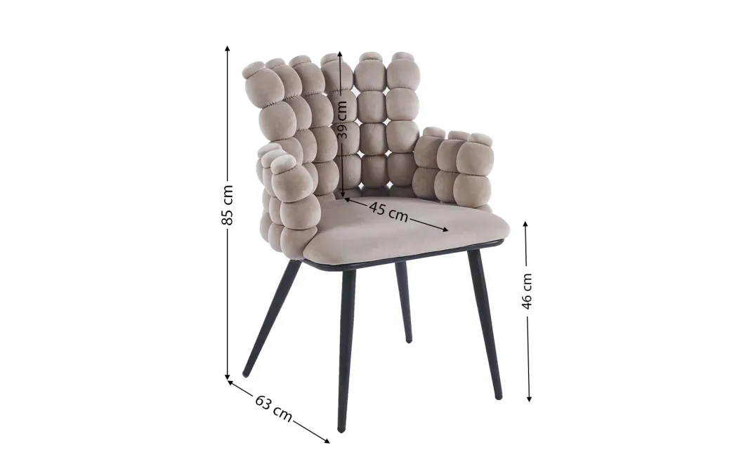 Scaun Living Tapitat KJC374 Bej 1