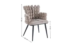 Scaun Living Tapitat KJC374 Bej