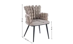 Scaun Living Tapitat KJC374 Bej