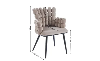 Scaun Living Tapitat KJC374 Bej