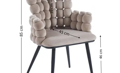 Scaun Living Tapitat KJC374 Bej