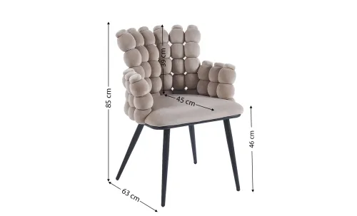 Scaun Living Tapitat KJC374 Bej