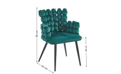 Scaun Living Tapitat KJC374 Verde