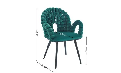Scaun Living Tapitat KJC376 Verde