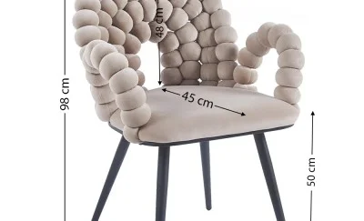 Scaun Living Tapitat KJC376 Bej