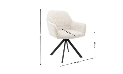 Scaun Living Tapitat KJC3846 Bej