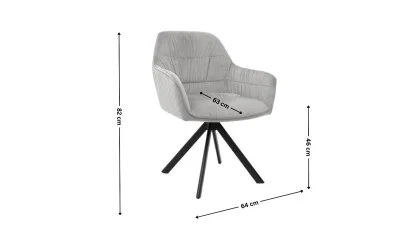 Scaun Living Tapitat KJC3846 Gri