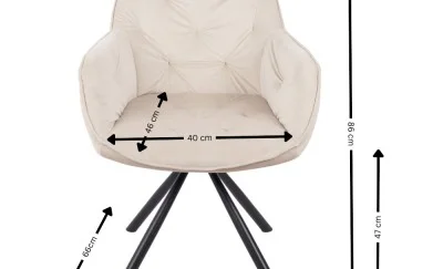 Scaun Living Tapitat KJC3849, Bej