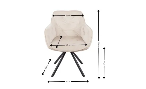 Scaun Living Tapitat KJC3849, Bej