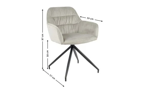 Scaun Living Tapitat KJC4345 Gri